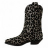 Scarpe stivali da cowboy leopardati neri grigi - EU38/US7.5