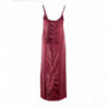 Abito lungo in velluto con spalline bordeaux - IT40