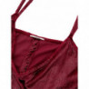 Abito lungo in velluto con spalline bordeaux - IT40