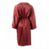 Trench a vestaglia rosso con stampa allover - IT40