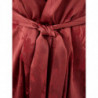 Trench a vestaglia rosso con stampa allover - IT40