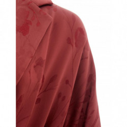 Trench a vestaglia rosso con stampa allover - IT40