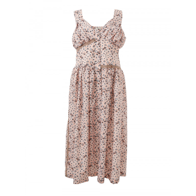 Abito midi rosa con stampa all-over - IT40