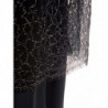 Abito lungo nero decorato con sottoveste - IT40