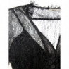 Abito lungo nero decorato con sottoveste - IT40
