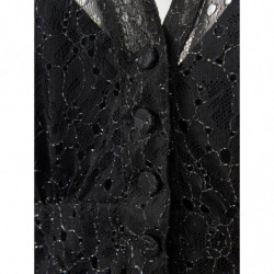 Abito lungo nero decorato con sottoveste - IT40