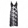 Abito lungo nero decorato con sottoveste - IT40
