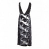 Abito lungo nero decorato con sottoveste - IT40