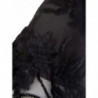 Abito lungo nero decorato con sottoveste - IT40