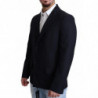 Giacca cappotto monopetto in lana blu scuro - IT46 - S