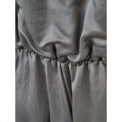 Abito in seta con salopette elegante grigia - IT40