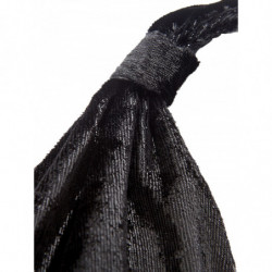 Abito nero decorato effetto velluto - IT40