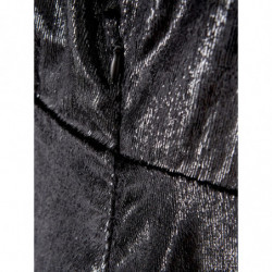 Abito nero decorato effetto velluto - IT40