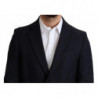 Giacca cappotto monopetto in lana blu scuro - IT46 - S