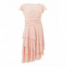 Abito rosa a maniche corte con volant - IT40