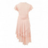 Abito rosa a maniche corte con volant - IT40
