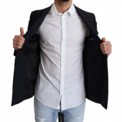 Giacca cappotto monopetto in lana blu scuro - IT46 - S
