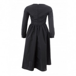 Abito lungo nero con scollo a V - IT40