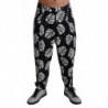 Pantaloni pantaloni in cotone elasticizzato foglia nera - IT50 - L