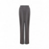 Pantaloni palazzo a vita alta in lana grigia - IT40