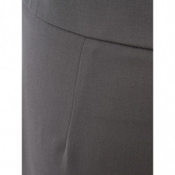 Pantaloni palazzo a vita alta in lana grigia - IT40