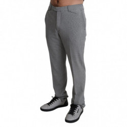 Pantaloni pantaloni formali da uomo lana grigia quadretti - IT52 - XL