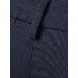 Pantaloni Chino in Misto Lino Blu - IT40