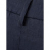 Pantaloni Chino in Misto Lino Blu - IT40