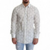 Camicia button down in cotone con stampa ape bianca - IT40 - M