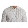 Camicia button down in cotone con stampa ape bianca - IT40 - M
