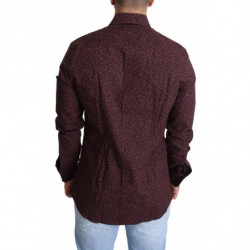 Camicia formale con abito floreale in cotone marrone - IT42 - XL