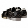 Scarpe da ginnastica lana cotone marrone pelle argento - EU44/US11