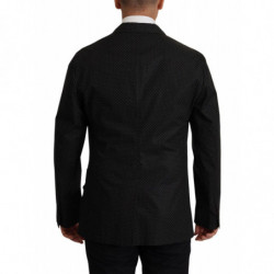 Giacca blazer in cotone nero a pois - IT52 - L