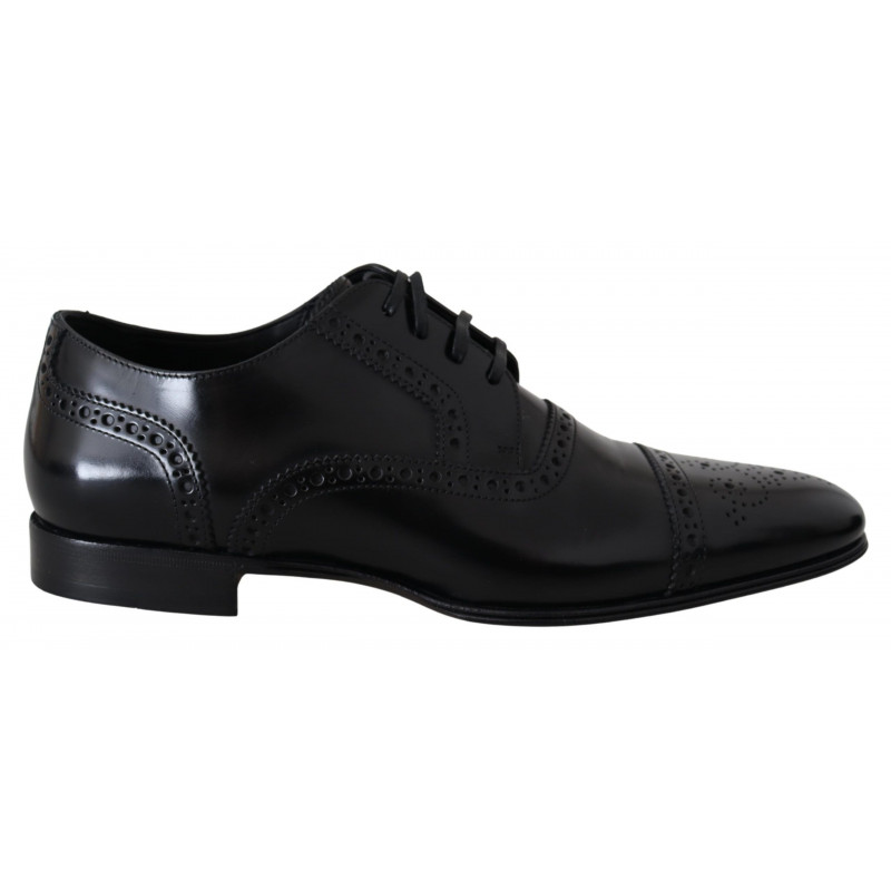 Mocassini formali derby da uomo in pelle nera - EU39/US6