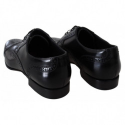 Mocassini formali derby da uomo in pelle nera - EU39/US6