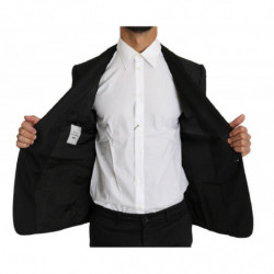 Blazer in cotone nero con motivo punteggiato - IT56 - 3XL
