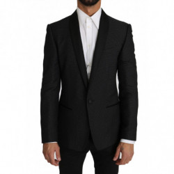 Blazer in cotone nero con...