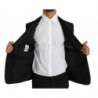 Blazer in cotone nero con motivo punteggiato - IT54 - XXL