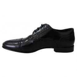 Mocassini formali derby da uomo in pelle nera - EU39/US6