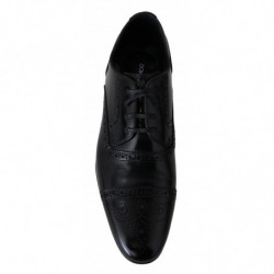 Mocassini formali derby da uomo in pelle nera - EU39/US6