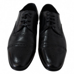 Mocassini formali derby da uomo in pelle nera - EU39/US6