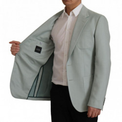 Blazer in seta cashmere verde chiaro - IT50 - L