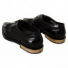 Scarpe velate con punta alari in pelle nera con broques - EU38.5/US8