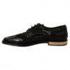 Scarpe velate con punta alari in pelle nera con broques - EU38.5/US8