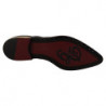 Scarpe velate con punta alari in pelle nera con broques - EU38.5/US8