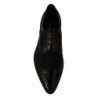 Scarpe velate con punta alari in pelle nera con broques - EU38.5/US8