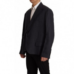 Giacca blazer da uomo formale in lino blu - IT50 - L