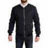 Giacca da uomo bomber corta in seta blu - IT50 - L