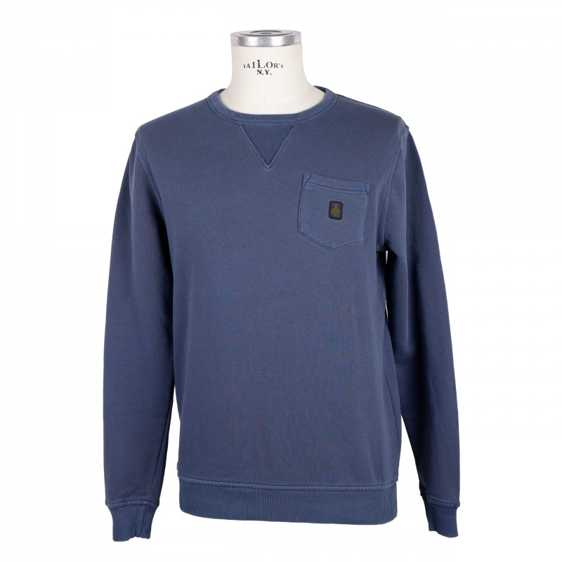 Maglione in cotone blu - L