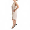 Abito trapezio ginocchio scollo rotondo senza maniche beige - IT42-M